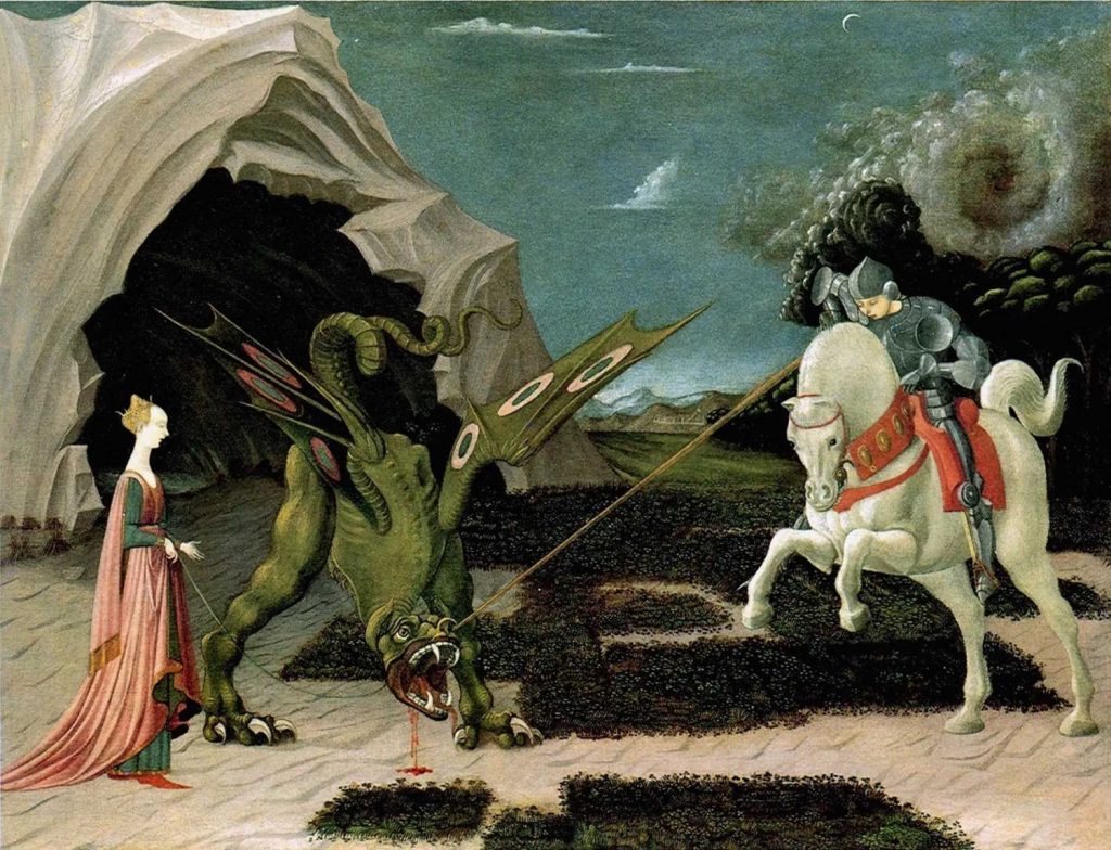 San Jorge y el Dragon por Paolo Ucello